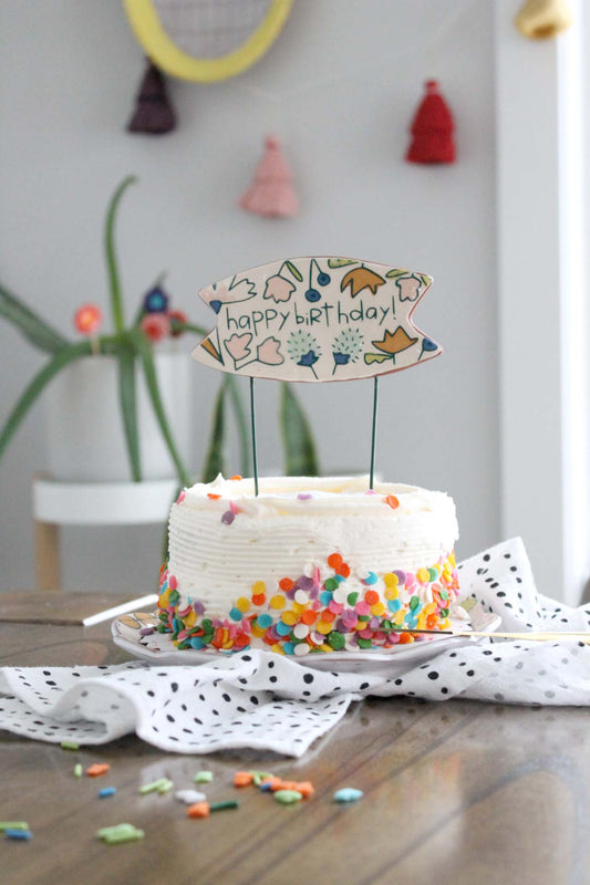 Cake Topper Happy Birthday