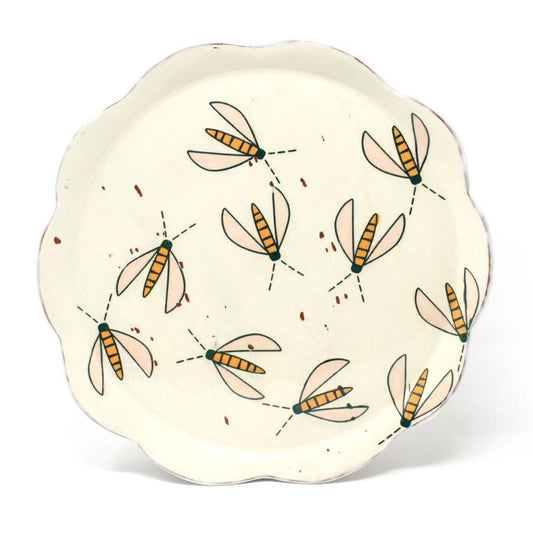 Flower Flies Dinner Plate