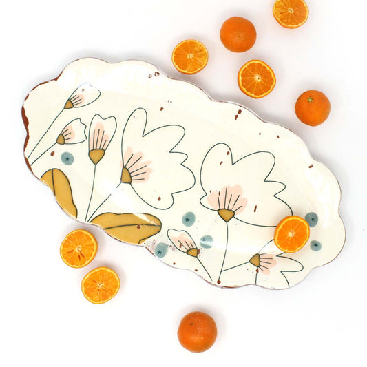 Berry Floral Oval Platter