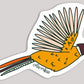 Pheasant Flying Vinyl Sticker